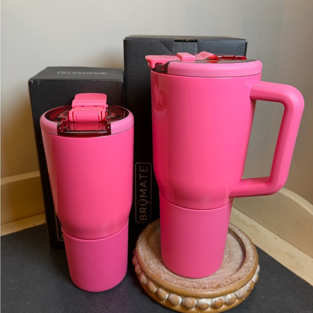 BRÜMATE Duo – Neon Pink Set | NAV 25oz + MÜV 35oz (Pre-Loved)